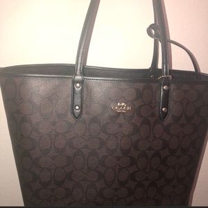 Authentic Coach medium reversible tote